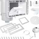 TonGass Complete-Set SP1091WM Thru-Wall Skimmer Kit Compatible with Hayward Above-Ground Pool Skimmers, Wide Mouth Through Wall Skimmer Set for SP1091WM Dyna-Skim Above-Ground Pool Skimmers
