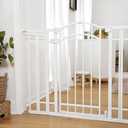 Ingenuity Decorative Extra Tall Baby Gate & Dog Gate, 28.5"-48" Wide, 36" Tall, Hardware or Pressure Mounted, Install on Top or Bottom of Stairs, Banister, or Doorway - White