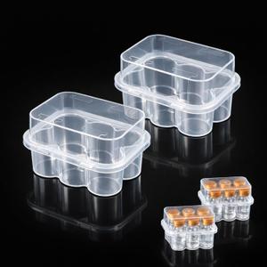 2pcs Peptide Case for Fridge, 3mL Vial Holder for Refrigerator, Fits Up to 16mm x 38mmH, Click-Closure Stackable Organizer for Insulin/Peptides/GLP-1, Semi-Transparent