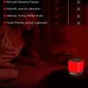 Red Light Night Light for Sleep, 670nm Wavelength Aid to Support Deep Relaxation: Naturally Aids Sleeps with 2 Colors, 3 Brightness & Touch Control for Adults, Kids Bedroom - USB Charging