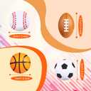 60 Pieces Sports Party Favors Balls Foam Stress Tiny Sports Balls Including Basketball, Soccer Ball, Baseball, Football for Stress Relief Ball Games Stocking Stuffers, Small