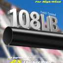 57" One-Piece Flag Pole, Heavy Duty Stainless Steel Flagpole, 2 Thicker Wall, Waterproof & Rust-Resistant, 360 Rotating Anti-Wrap Rings, Fits 1-Inch Brackets(Not Include) for House, Truck, Boat...