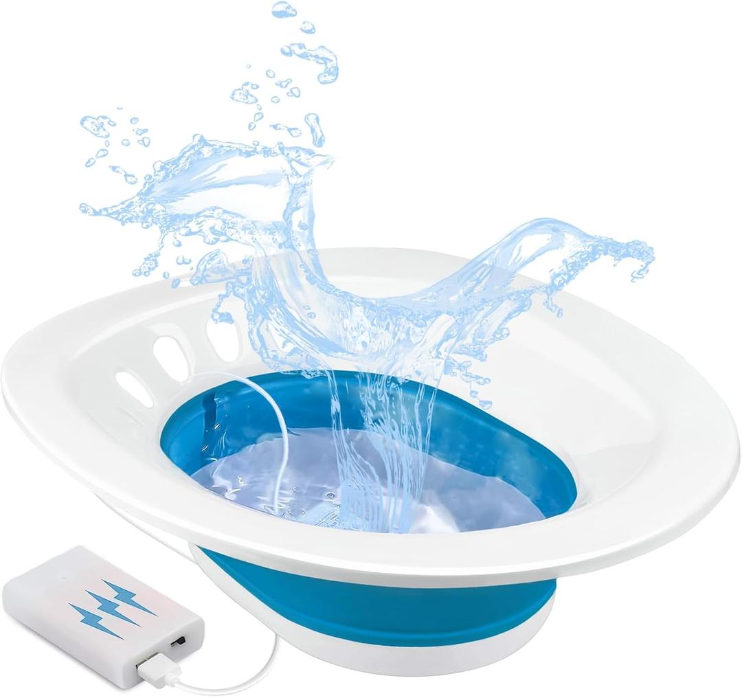 Electric Sitz Bath for Toilet Seat, Hemorrhoids and Postpartum Care - Yoni Steam Seat - Perineal Soaking