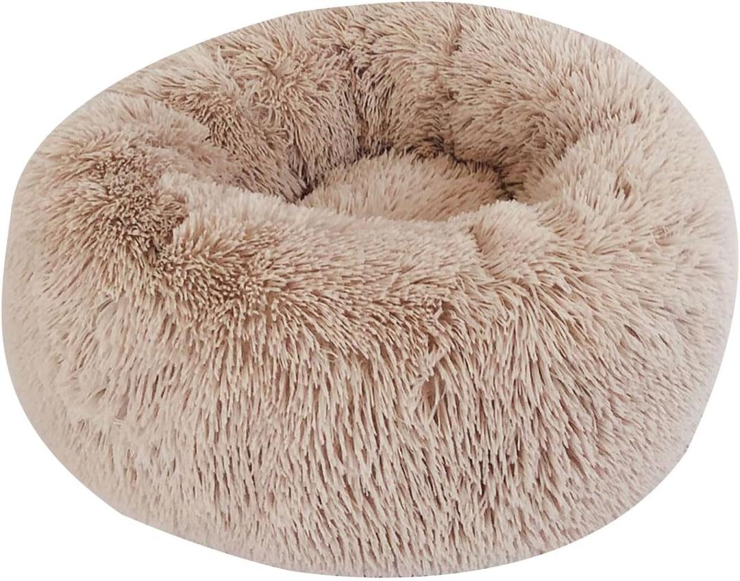 Thereisno Soft Handmade Pet Bed for Cat or Small Dog Detachable Round Bed for Fall Winter Indoor Sleeping Furniture Cat Bed (60cm/23.62inch)