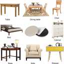 OGGI Small Ice Cube Tray, 2 Mini Ice Cube Trays, Tiny Ice Cube Maker, Flexible 160 Cavity Silicone Ice Trays for Freezer, Crushed Pebble Ice Cubes for Moscow Mules, Cocktails & Juices, BPA Free - Gray and 4 Pack 3.5 Inch Reusable Furniture Sliders for Carpet Hardwood Floor Chair Movers