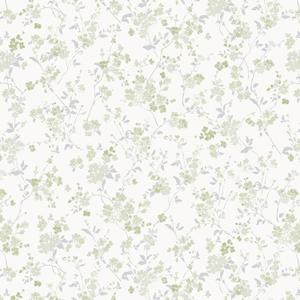 Peel and Stick Wallpaper for Nursery Green Cherry Blossom Waterproof
393"×17.3" Green Floral Watercolor Wallpaper Gentle Accent Wall Decor with Grid Lines for Bedroom Vinyl Self-adhesive