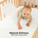 KeaBabies 2-Pack Muslin Crib Sheets for Boys, Girls - 100% Organic Cotton Fitted Baby Crib Mattress Sheet, Soft Breathable Standard Toddler Bed Cover Bedding Set, Neutral, Durable 52x28 (Soft White)