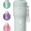 Papablic Pro Portable Bottle Warmer for Travel 2.5 Min Fast Heating, Built-in Sterilizer, 5 Temp Settings, Baby Milk & Formula Warmer On the Go, Long Battery, Smart Keep Warm, Mint Green