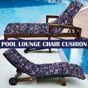 Youyole 2 Pcs Outdoor Chaise Lounge Chair Cushion 75.1 x 22.8 x 4.7 Inches Replacement Modern Tufted Chaise Cushion for Outdoor Furniture Patio Pool with Ties, Black Vintage Floral