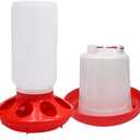 Chick Feeder and Waterer kit 1L Drinker & Feeder for Chickens Broilers,& Birds Quail Pigeon