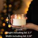 10 oz Embossed Glass Candle Container with Bamboo Lids and Labels, Clear Candle Jars for Making Candles, Mandala Design - Pack of 9
