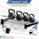 4 Pack 24 Inch Slatwall Wire Shelf 24X16.5 Inch, Heavy Duty Metal Slat Wall Wire Shelf 24inch for Garage, Retail, Home Storage, Workshop, Slatwall Accessories Storage Rack (4 Pack), 4PCS