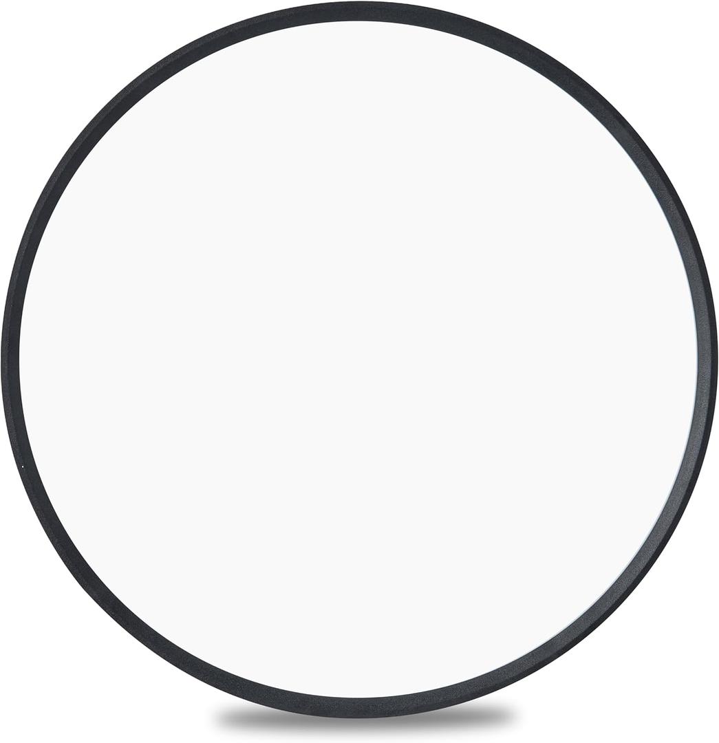 1pack 24 Inch Large Flush Mount Ceiling Light, 50w Led Ceiling Light, 3000k/4000k/6000k Selectable 4980lm Ceiling Lights, Super Slim Light Fixture for Bedroom Kitchen Living Dining Room Office Black (No Remote Control-24IN-1PACK)