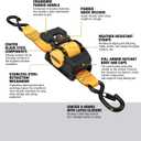 DEWALT Heavy-Duty Retractable Ratchet Straps, 8-Piece Kit, 2 inches x 120 inches