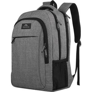 MATEIN Travel Laptop Backpack, 15.6 Inch College School Computer Bag, Grey