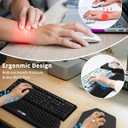 Ergonomic Mouse Pad and Keyboard Wrist Rest Support Set, Massage Design Mousepad for Carpal Tunnel Pain Relief, Memory Foam, Non-Slip PU Base for Computer Desk, Black