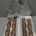 BOBOMOMO 62" Rustic Floor Lamp for Living Room, Retro Farmhouse Floor Lamp Rotary Switch, Resin Standing Lamp for Living Room, Corner, Dining Room, Bedroom, House (Light Walnut)