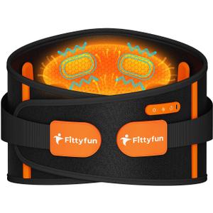 Portable Heating Pad for Back with Vibration, 10000mAh Cordless Lower Back Massager for Pain Relief with 3 Heat 3 Timer, Christmas White Elephant Birthday Gifts for Women Men Mom Dad (Black)