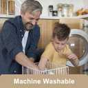 VeraCosy Men's Knitted Scottish Slippers with Soft Memory Foam Non Slip Indoor Rubber Sole (7-8, Dark Blue)