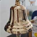 4" Solid Brass Bell Quality Marine Wall Mounted Ship Hanging Bell Perfect for Dinner, Indoor, Outdoor, School, Bar, Reception, Last Order & Church by The Metal Magician