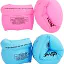 2-4 Pack Arm Floaties for Kids and Adults - Pool Floats Arm Bands Inflatable Swim Rings PVC Arm Floater for Toddlers Kids 3-5-6-12 Years (2 Blue+2 Pink)