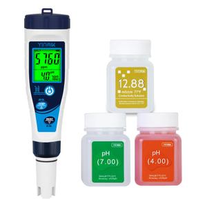 YINMIK Digital Pool Salt Tester & pH Meter, 5 in 1 Salinity Meter for Salt Water Pool, Hot Tub & Aquarium, EC TDS Temperature Tester, Professional High Accuracy