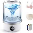 Underwear Washer, Portable Mini Washing Machine, Upgraded Mini Washing Machines, Rechargeable Cordless Washing Machine, Laundry Cup for Bra, Underwear, Socks (1.5L white)