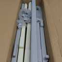 Plastic Cave-Style Cat House for Outdoor Indoor Use, Weatherproof&Insulated Feral Shelter Elevated Stackable Waterproof Cat House with Bed Cushion (Large, Cream and Grey)