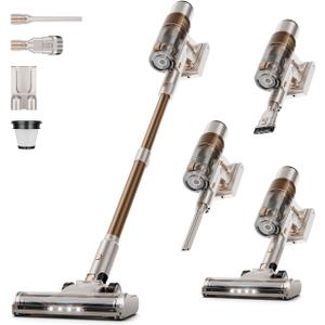 Cordless Vacuum Cleaner - Vacuum Cleaners for Home, Anti-Tangle Brush, 6-in-1 Rechargeable Vacuum for Pet Hair