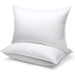 Viewstar Pillows King Size Set Of 2, Hotel Quality Down Alternative Pillows For Side, Back, Or Stomach Sleepers (Double Stitch White)