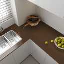 Abyssaly Refrigerator Wrap Peel and Stick Wallpaper Brown Metallic Stainless Steel Brushed Contact Paper for Appliances Thick Heat Resistant Fridge Wrap for Microwave Oven 15.7" X 78.2"