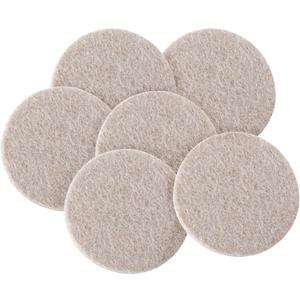 SoftTouch Heavy-Duty Felt Furniture Pads  2" Round Self-Adhesive Floor Protectors for Hardwood, Tile & Laminate  Scratch-Resistant, Linen, 6 Pack