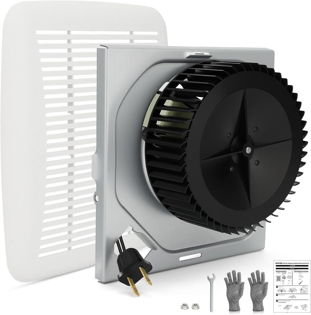 Upgraded 696N-R02 B Unit Bathroom Exhaust Fan and Cover Kit 70 CFM 3.0 Sone Quiet Bathroom Ceiling Fan Fit 663-G/J/H, 670-G/J/H, 671-G/J/H, 688-G/J/H/K, 689-G/J/K, S97012026 Bathroom Vent Fan