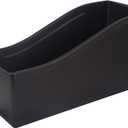 Storex Industries 14.3" x 5.3" x 7" Storex Large Book Bin with Front Pocket, Black 6 Pack