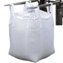 (2 packs) FIBC Bulk Bags, Container Bags, Load Capacity 2200Ib 35 "L x 35 "W x 43 "H, Woven Polypropylene Sacks, Four Fastening Hooks, Flat Bottom on Top of Trunks (r2) ton bag