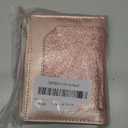 Small Glitter Women Wallet,Bifold Purse RFID Blocking Credit Card Holder Wallet with Zipper Pocket,Rose Gold Glitter