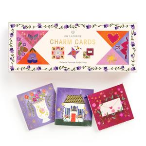 Galison Charm Cards  Joy Laforme Charm Card Set Including 12 Folded Notecards Featuring Beautiful Illustrations
