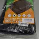 RAINDEWAY Black Tarp 8x8 Feet, UV Resistant, 8 Mil Multipurpose Medium Duty Waterproof Poly Tarp Cover with Metal Grommets and Reinforced Edges