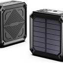 Solar Speaker Portable IPX6 Waterproof Bluetooth Speakers 15 Hours of Playtime Rich Stereo Bass Shockproof Dustproof for Home and Outdoor Wireless Speaker(1-Pack)