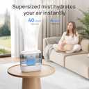 Dreo 4L Humidifiers for Bedroom, Quiet Supersized Cool Mist Ultrasonic Humidifier with Diffuser, 60 Hour Runtime for Home, Nursery, Plant, Gray