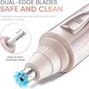 Ear and Nose Hair Trimmer Clipper - 2026 Professional Painless Eyebrow & Facial Hair Trimmer for Men Women, Battery-Operated Trimmer with IPX7 Waterproof, Dual Edge Blades for Easy Cleansing Rose Pink