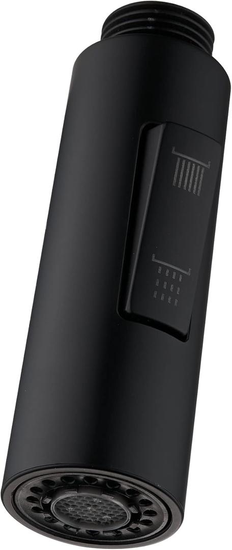 Tohlar Pull Down Kitchen Faucet Spray Head Replacement, 2 Function Kitchen Faucet Nozzle Replacement, Kitchen Faucet Head Hose Spray Tap Spout, Black