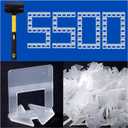 Tile Leveling System Clips Tiles Leveler Spacers Tile Clips 1/16 inch Tile Spacer 5500 Piece and 16 oz Rubber Mallet Hammer .Tile Tools Set for Professional Ceramic and Stone Installation