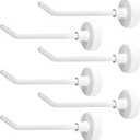 6pcs Magnetic Hooks, 1.7lb 3 Inch Long Heavy Duty Magnet Hooks Strong Magnetic Cruise Hooks Wall Hooks Magnetic Hangers for Cruise Ship Garage Kitchen Refrigerator (White)
