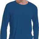 Big & Tall Long Sleeve Moisture Wicking Athletic T-Shirt, Royal, 2XLT (Blue, L)