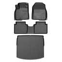 Mixsuper CRV Floor mats-Floor Mat & Cargo Liner for Honda CR-V CRV 2017-2022 (NOT for Hybrid),All Weather TPE Rubber Floor Liners Protection for CRV Accessories,Full Set Anti-Slip Car Mats,Black