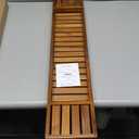 VaeFae Teak Bathtub Tray, Wooden Bath Caddy Tray for Bathtub, Bath Tub Wood Tray Table for Tub
