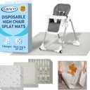 Graco Baby Disposable Splat Mats, 30 Sheets with Assorted Designs, 47" x 40", Eco-Friendly Floor Protector for Mealtime, Home & Restaurant Use (Port 30 Pack)