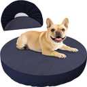 Dog Bed Covers Replacement Washable for Round & Donut Dog Bed 100% Waterproof Dog Bed Sheets Soft & Noiseless Pet Bed Cover 45" x 45" x 11" Blue