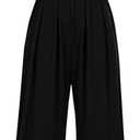PRETTYGARDEN Womens Summer Jumpsuits Dressy Casual One Piece Outfits Sleeveless Mock Neck Wide Leg Pants Rompers with Pockets, L, Black